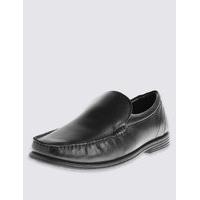 ms collection extra wide leather loafers with airflex