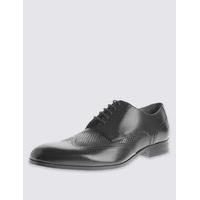 ms collection leather weave mix lace up shoes