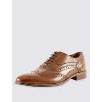 M&S Collection Leather Layered Sole Brogue Shoes