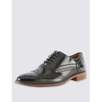 M&S Collection Leather Layered Sole Brogue Shoes