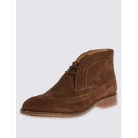 M&S Collection Suede Brogue Chukka Boots