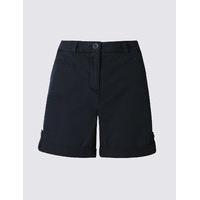 ms collection pure cotton rolled hem chino shorts