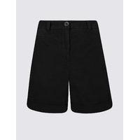 M&S Collection Pure Cotton Rolled Hem Chino Shorts