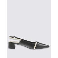 M&S Collection Block Heel Court Shoes with Insolia Flex