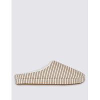 M&S Collection Striped Mule Slippers