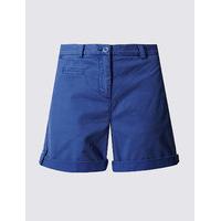 M&S Collection Pure Cotton Rolled Hem Chino Shorts