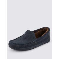 M&S Collection Suede Moccasin Slippers with Thinsulate