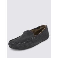 M&S Collection Suede Moccasin Slippers with Thinsulate