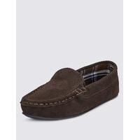 M&S Collection Suede Moccasin Slippers with Thinsulate