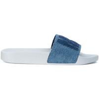 Msgm slippers in denim washed effect women\'s Sandals in blue