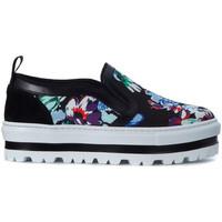 Msgm Slip On in multicolor flower fabric women\'s Slip-ons (Shoes) in blue