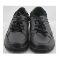 ms school size 6 black leather lace up trainers