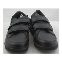 M&S School, size 8/25.5 black leather trainers