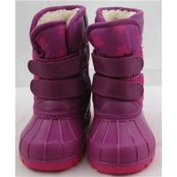 ms kids size 724 purple pink star patterned snow boots