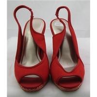 ms collection size 7 red wedge heeled sandals