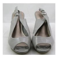 M&S Collection, size 7 grey patent effect peep toes