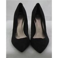 M&S Collection, size 6 black faux suede stiletto court shoes