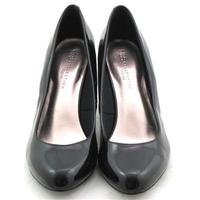 M&S Collection, size 8 black patent effect court shoes
