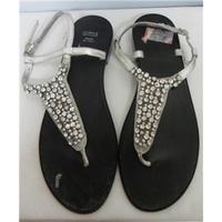 M&S sandals silver beaded with gems M&S Marks & Spencer - Size: 6 - Black - Sandals