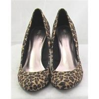 M&S Collection, size 7.5 brown mix leopard print court shoes