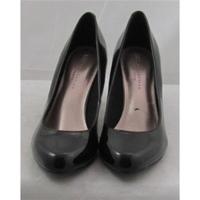 M&S Collection, size 7 black patent effect court shoes