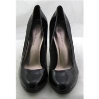 M&S Collection, size 6 black patent effect high heeled pumps