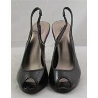 ms collection size 5 black patent effect peep toes