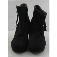 M&S Collection, size 5.5 black faux suede wedge heeled ankle boots