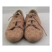 M&S, size 12 kids tan lace up shoes