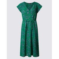 M&S Collection Floral Print Tie Detail Swing Dress