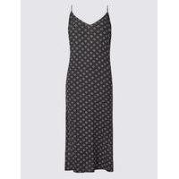 M&S Collection Geometric Print Slip Midi Dress