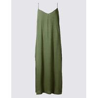M&S Collection Side Split Slip Midi Dress