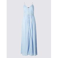 M&S Collection Lace Trim Slip Maxi Dress