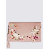 ms collection embroidered clutch bag