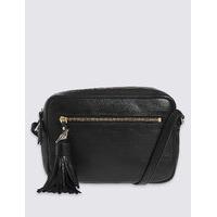 ms collection leather tassel across body bag