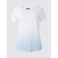 ms collection pure cotton dip dye short sleeve t shirt