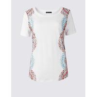 M&S Collection Pure Cotton Printed Short Sleeve T-Shirt