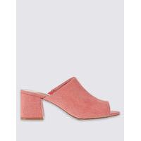 M&S Collection Block Heel Mule Shoes with Insolia