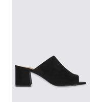 ms collection block heel mule shoes with insolia