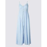 M&S Collection PETITE Lace Trim Slip Maxi Dress