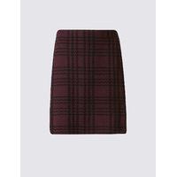 M&S Collection Checked A-Line Skirt