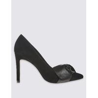 ms collection suede stiletto court shoes with insolia