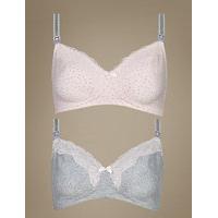 M&S Collection 2 Pack Maternity Full Cup Bras B-G