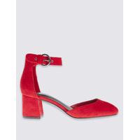 ms collection block heel court shoes with insolia