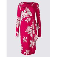 M&S Collection Floral Print Ruffle Wrap Dress