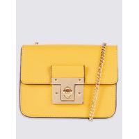 ms collection faux leather twist lock bag