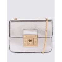 ms collection faux leather twist lock bag