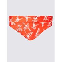 ms collection parrot print roll top hipster bikini bottoms