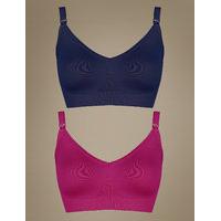 M&S Collection 2 Pack Maternity Seamfree Padded Full Cup Nursing Bras