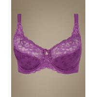 ms collection floral jacquard lace underwired full cup bra a h